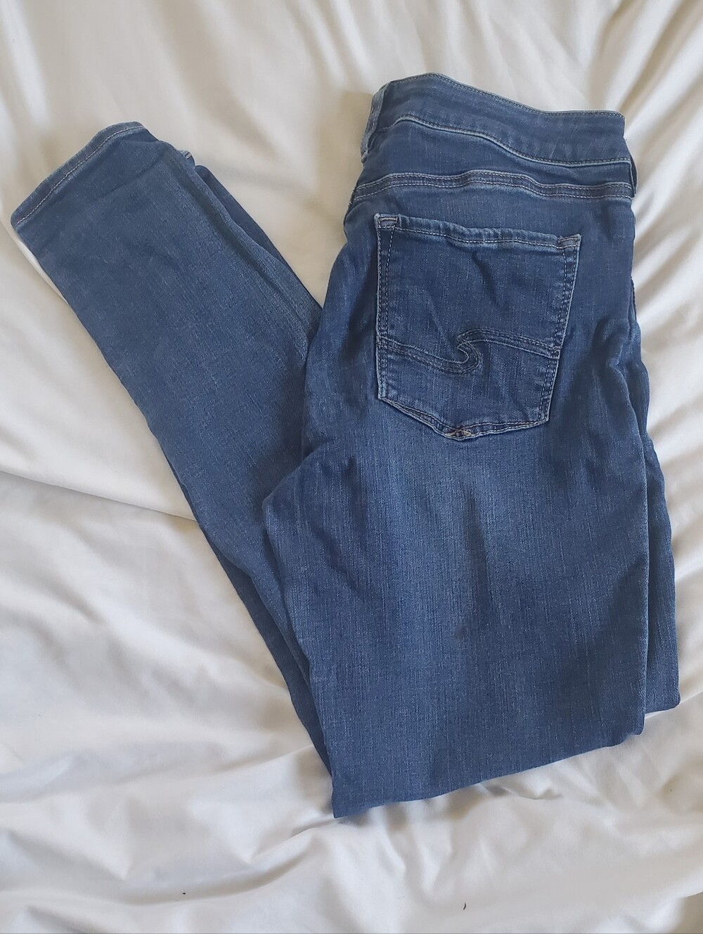Silver Bleeker Women's Distressed Skinny Denim Jeans, Sz 29x29 (Actual W29/L28)